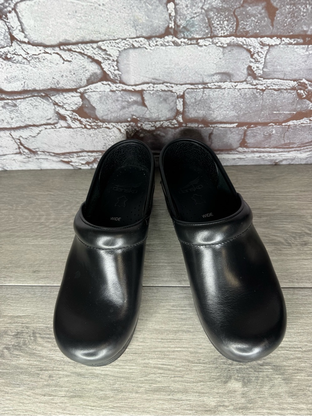 Dansko Black Leather Professional Clogs Nurse Shoes Women's Sz 37EU/6.5M US
